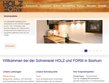 Tablet Screenshot of holzundform.eu